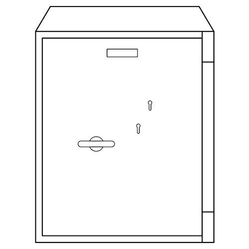 extra large safe deposit box with dual key locks