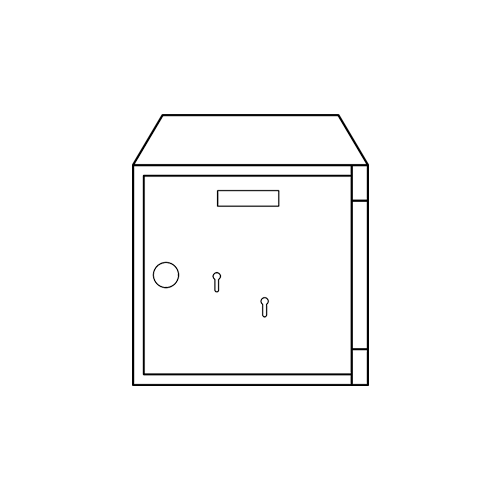 extra medium safe deposit box with dual key locks