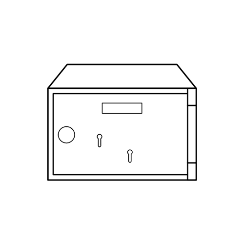 medium safe deposit box with dual key locks